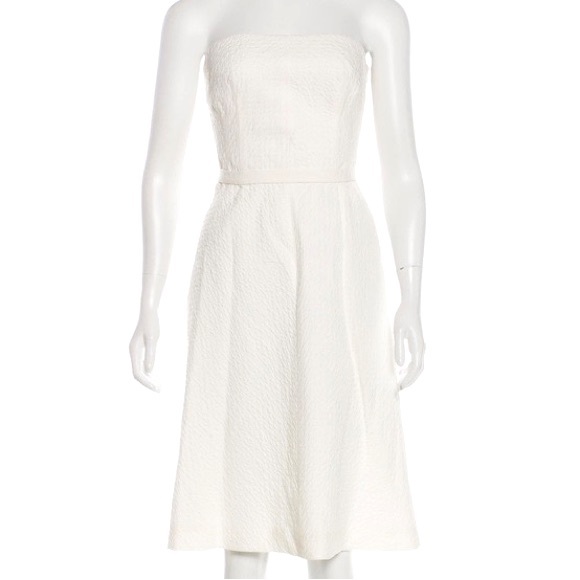 Piazza Sempione Dresses & Skirts - Piazza Sempione Italy Seersucker lined strapless cocktail dress